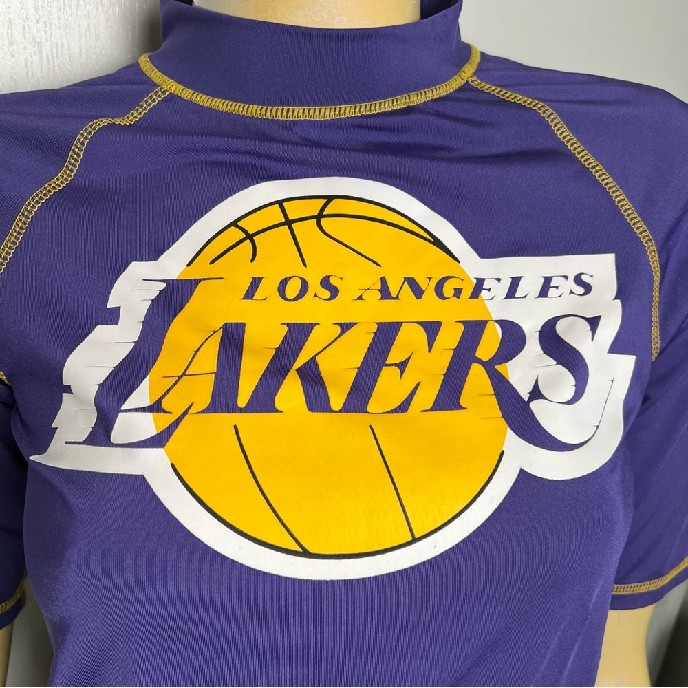 Purple Lakers Rash Guard Top - Picture 8 of 11